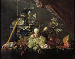 Fruit Still Life with Jewelry Box | Jan Davidsz de Heem | Gemälde Reproduktion