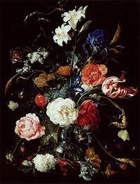 de Heem | A Vase of Flowers | Giclée Canvas Print