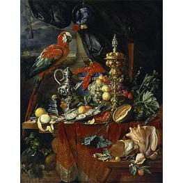 Still Life with Parrots - Jan Davidsz de Heem