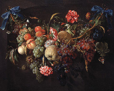 Fruit Garland, c.1650/60  | Jan Davidsz de Heem | Giclée Leinwand Kunstdruck