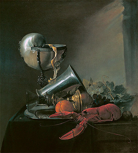 Still Life with Nautilus Cup and Lobster, 1634 | Jan Davidsz de Heem