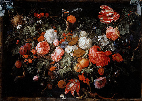 Still Life with Garland of Fruit and Flowers, c.1669 | Jan Davidsz de Heem