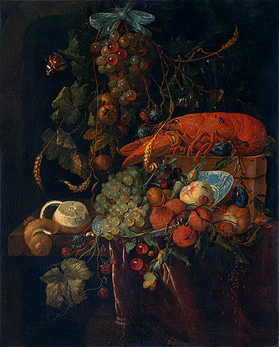 Jan Davidsz de Heem | Still Life with Fruit and Lobster, undated | Giclée Canvas Print