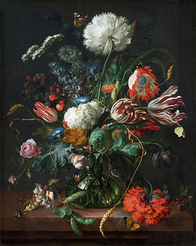 Jan Davidsz de Heem | Vase of Flowers, c.1660 | Giclée Canvas Print