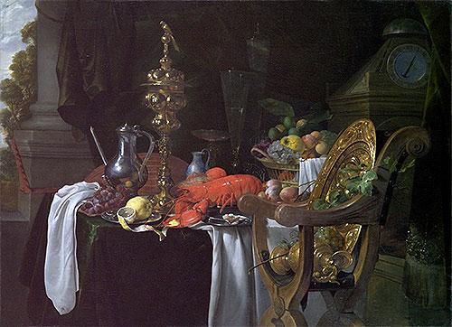 Still Life: A Banqueting Scene, c.1640/41 | Jan Davidsz de Heem | Giclée Canvas Print