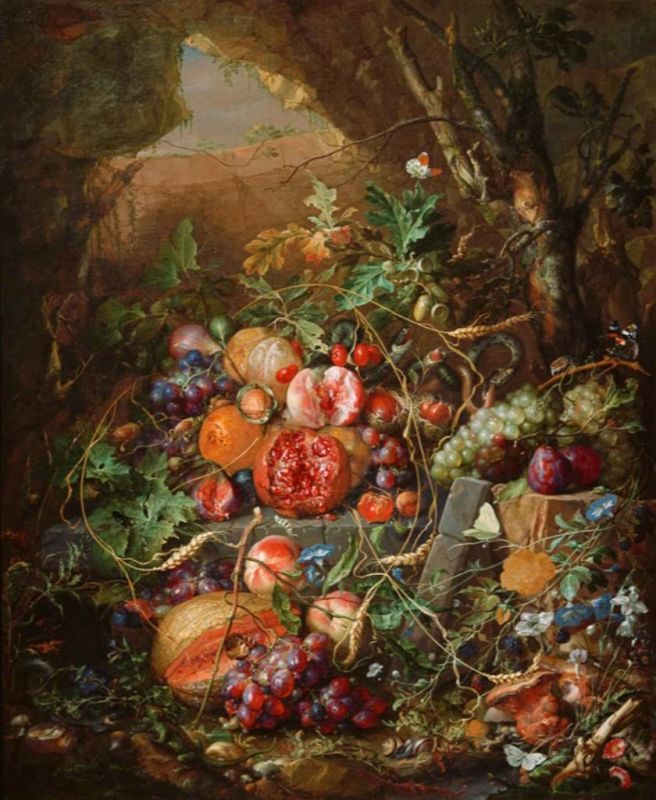 Still Life With Fruits, Flowers, Mushrooms, Insects, Snails and Reptiles, n.d. | Jan Davidsz de Heem | Giclée Canvas Print