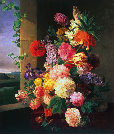 van Dael | Flowers Before a Window, 1789 | Giclée Canvas Print