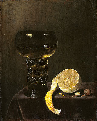 Jan Jansz van de Velde III | Wine Glass and Cut Lemon, 1649 | Giclée Canvas Print