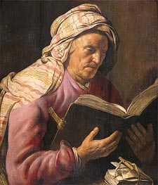 Old Woman Reading, c.1626/33 von Jan Lievens | Leinwand Kunstdruck