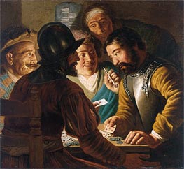 The Card Players, c.1622/24 by Jan Lievens | Canvas Print