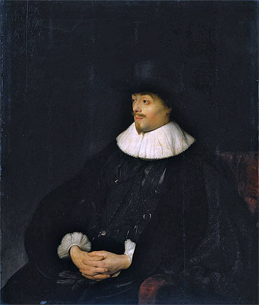 Portrait of Constantijn Huygens, c.1626/27 | Jan Lievens | Giclée Leinwand Kunstdruck