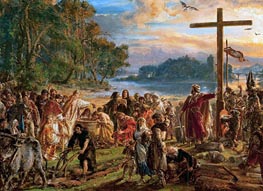 Jan Matejko | Baptism of Poland | Giclée Canvas Print