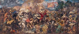 Schlacht bei Grunwald, 1878 von Jan Matejko | Leinwand Kunstdruck