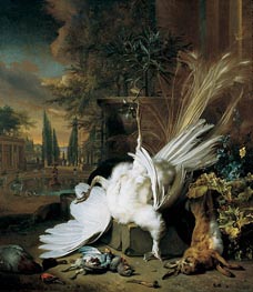 The White Peacock, 1692 von Jan Weenix | Leinwand Kunstdruck