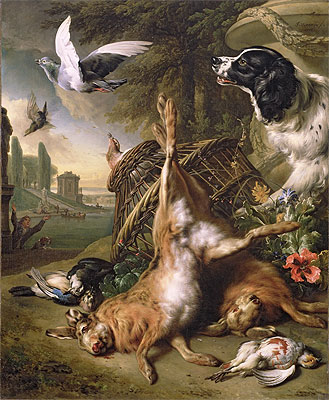 Still Life with Dead Game and Hares, n.d. | Jan Weenix | Giclée Leinwand Kunstdruck