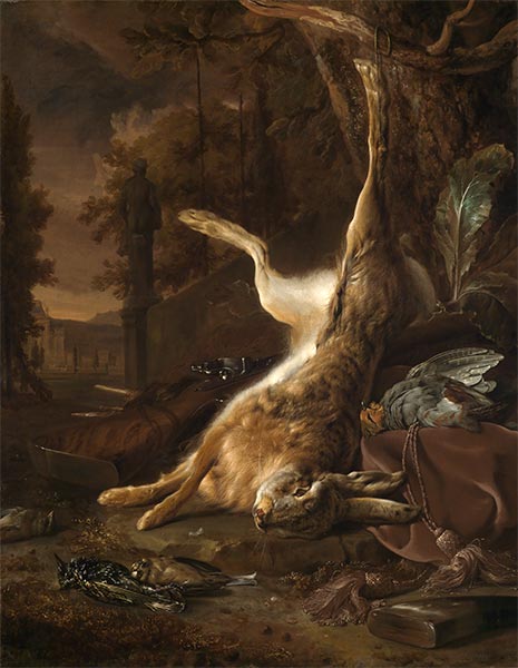 Stilleben mit totem Hasen, c.1682/83 | Jan Weenix | Giclée Leinwand Kunstdruck