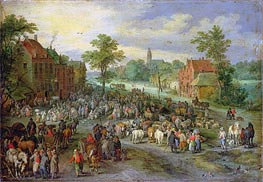 Jan Bruegel the Elder | A Village Market, Undated | Giclée Canvas Print