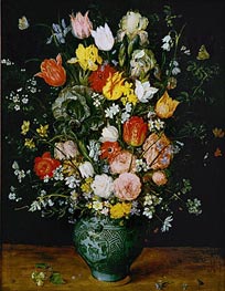Flowers in a Blue Vase | Jan Bruegel the Elder | Painting Reproduction