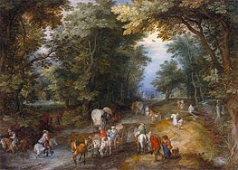 Jan Bruegel the Elder | Busy Forest Track | Giclée Canvas Print
