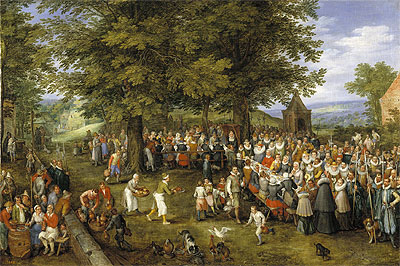 Hochzeitsbankett unter Vorsitz von Erzherzog und Infantin, c.1612 | Jan Bruegel the Elder