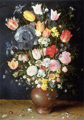 A Stoneware Vase of Flowers, c.1607/08 | Jan Bruegel the Elder | Giclée Leinwand Kunstdruck