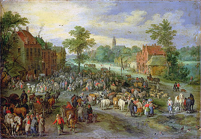 A Village Market, n.d. | Jan Bruegel the Elder | Giclée Canvas Print