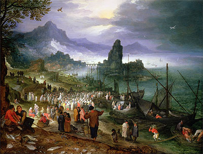 Christus predigt am Hafen, 1597 | Jan Bruegel the Elder