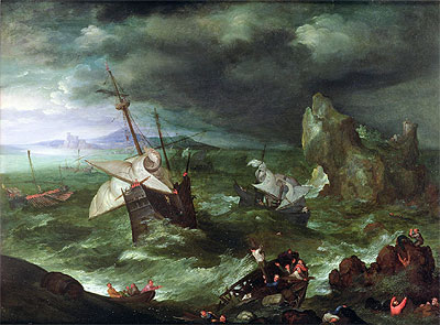 A Sea Storm, c.1594/95 | Jan Bruegel the Elder | Giclée Leinwand Kunstdruck