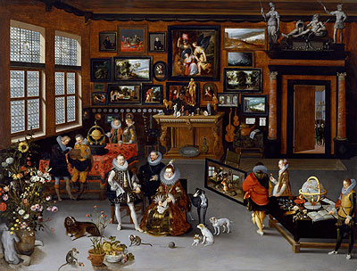 Die Erzherzöge Albrecht und Isabella besuchen ein Kunstkabinett, c.1621/23 | Jan Bruegel the Elder
