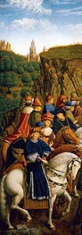 The Just Judges (The Ghent Altarpiece), 1432 von Jan van Eyck | Leinwand Kunstdruck