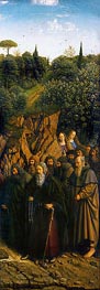 The Hermits (The Ghent Altarpiece), 1432 von Jan van Eyck | Leinwand Kunstdruck