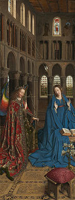 The Annunciation, c.1434/36 | Jan van Eyck | Giclée Leinwand Kunstdruck