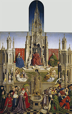 The Fountain of Grace and the Triumph of the Church over the Synagogue, 1430 | Jan van Eyck | Giclée Leinwand Kunstdruck