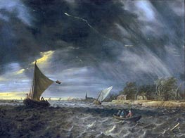 The Thunderstorm | Jan van Goyen | Painting Reproduction