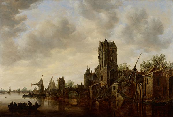 River Landscape with the Pellecussen Gate near Utrecht, 1648 | Jan van Goyen