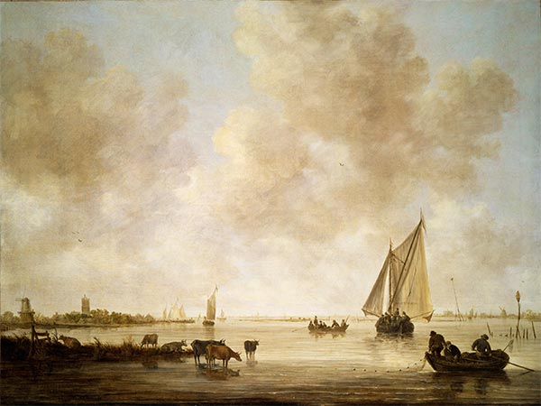 Flusslandschaft mit Fischern, 1644 | Jan van Goyen