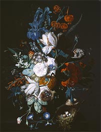Vase with Flowers, c.1720 von Jan van Huysum | Leinwand Kunstdruck