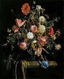 Flower Still Life, 1706 von Jan van Huysum | Leinwand Kunstdruck