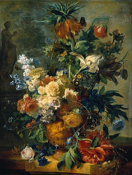 Still Life with Flowers, 1723 by Jan van Huysum | Canvas Print