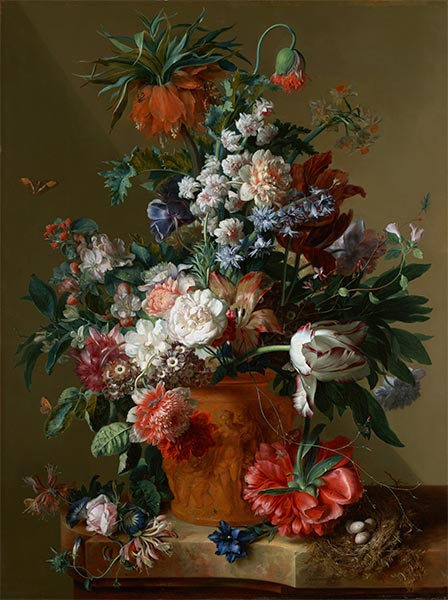 Vase of Flowers, 1722 | Jan van Huysum | Giclée Leinwand Kunstdruck