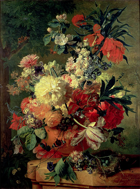 Jan van Huysum | Blumen in Vase, 1726 | Giclée Leinwand Kunstdruck