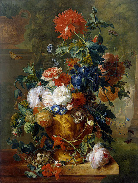 Blumen, 1722 | Jan van Huysum | Giclée Leinwand Kunstdruck