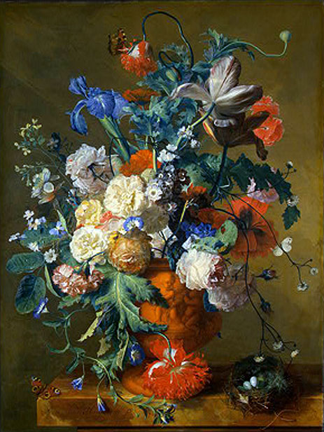 Flowers in an Urn, c.1720 by Jan van Huysum | Canvas Print