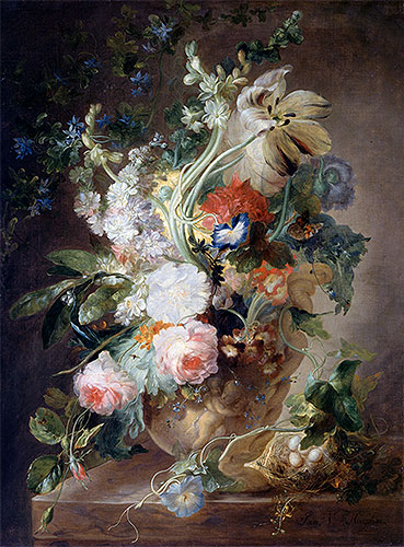 Vase with Flowers, n.d. by Jan van Huysum | Canvas Print