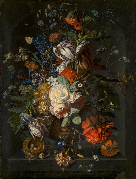Jan van Huysum | Bouquet of Flowers, 1714 | Giclée Canvas Print