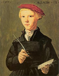 Porträt eines jungen Gelehrten, 1531 von Jan van Scorel | Leinwand Kunstdruck