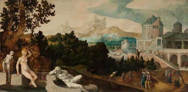 Landscape with Bathsheba, c.1540/45 | Jan van Scorel | Giclée Canvas Print