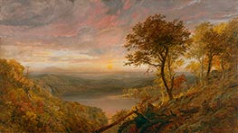 Greenwood Lake, 1870 von Jasper Francis Cropsey | Leinwand Kunstdruck