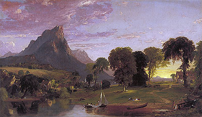 Jasper Francis Cropsey | View near Sherburne, Chenango County, New York, 1853 | Giclée Canvas Print