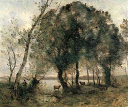 Corot | The Lake | Giclée Canvas Print